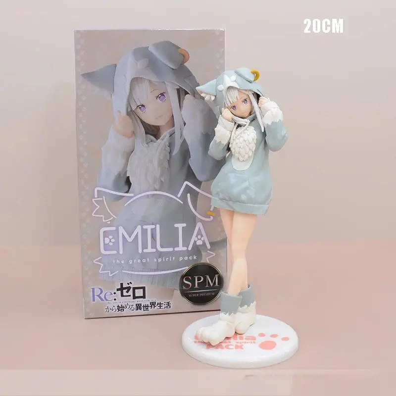 Anime Re:Zero kara Hajimeru Isekai Seikatsu Rem Figure Model Ram Puck Starting Dresses PVC Emilia Collection Gift Toy
