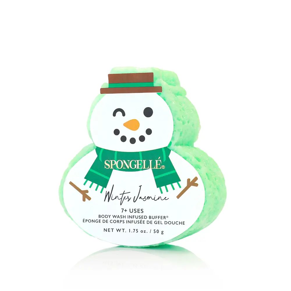 Winter Jasmine | Holiday Snowman Body Wash Infused Buffer