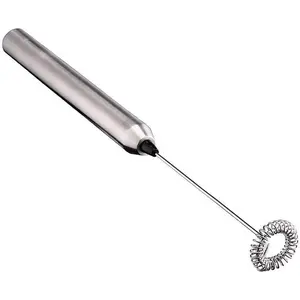Milk Frother Handheld Electric Milk Foamer Portable Mini Mixer Machine Stainless Steel  Handheld Espresso Mixer  Operated Frother Coffee Stirrer Maker for Hot  Coffee