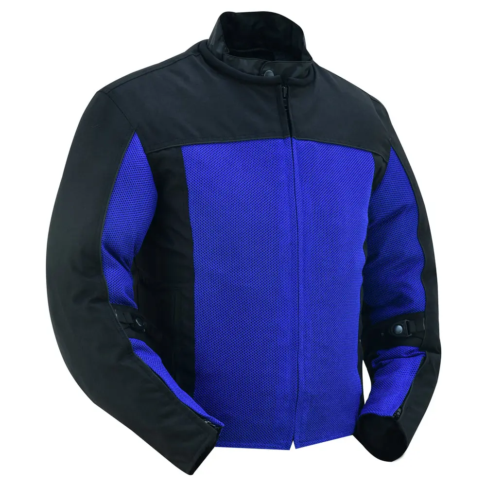 DANIEL SMART Men's RoadGladiator All-Season Cordura & Mesh Textile Motorcycle Jacket - Removable Waterproof Liner, Built-in Armor & Adjustable Fit, Outdoor, Quick-Release, Fitted