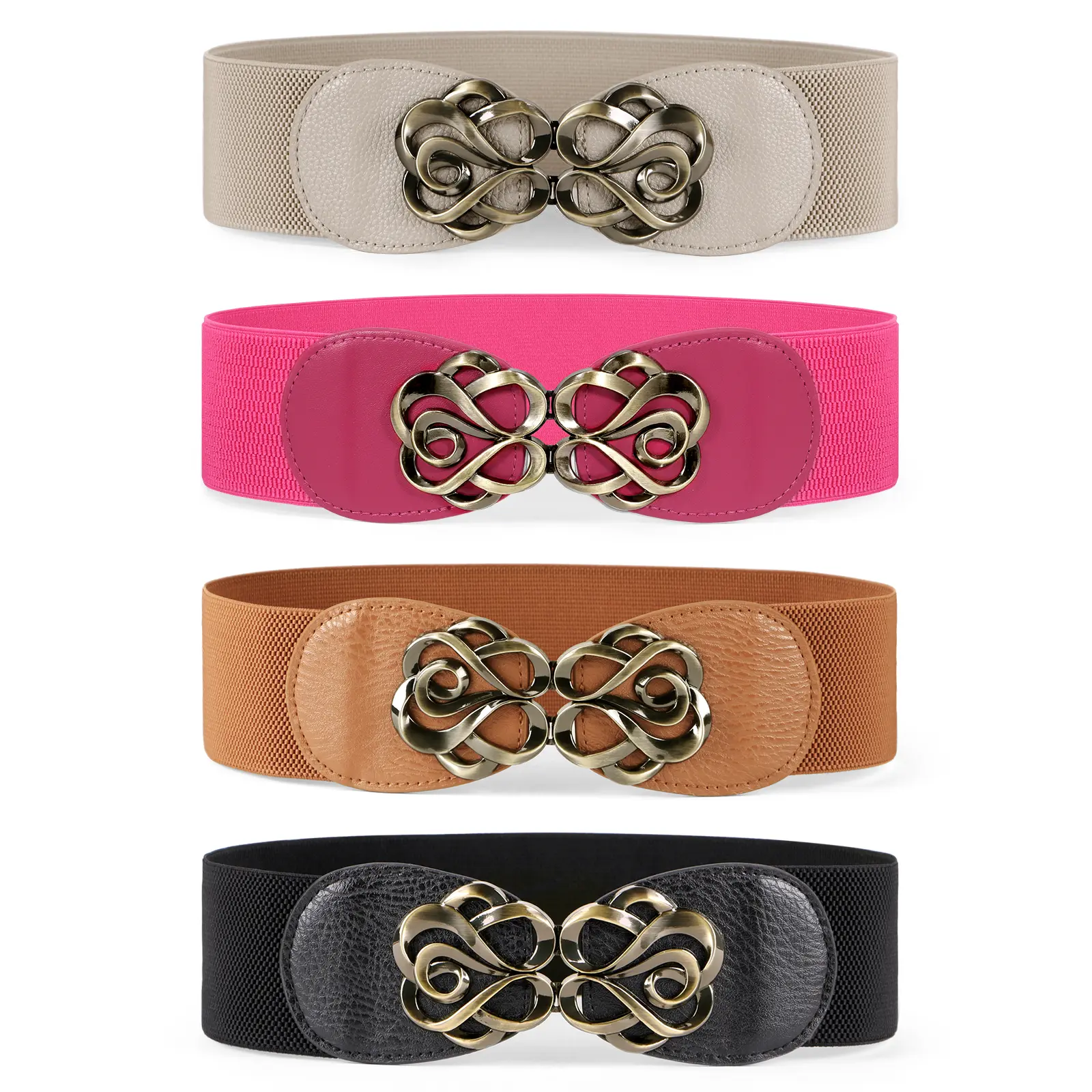 L-black+brown+beige+rose Red