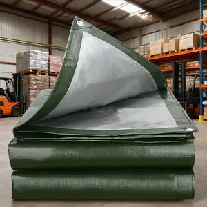 Multifunctional Military Silver Waterproof Cover Fabric, Ultra-Thick UV Resistant Tearproof, Roof Repair, Camping Rainproof Protection, Patio Shield