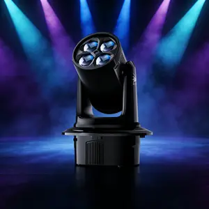 180W Bee Eye Moving Head Light, 4x40W RGBW DMX512 LED Stage Lighting with Green Laser, Rotating Kaleidoscope Effect, Sound Activated DMX Control for Wedding, home Party event , Bar, Club, Live Show, Professional DJ Lights