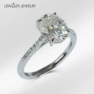 【#31 Classic Oval Cut Brilliance Ring】Synthetic  Classic Oval Cut Brilliance Ring in 925 Silver,3ct