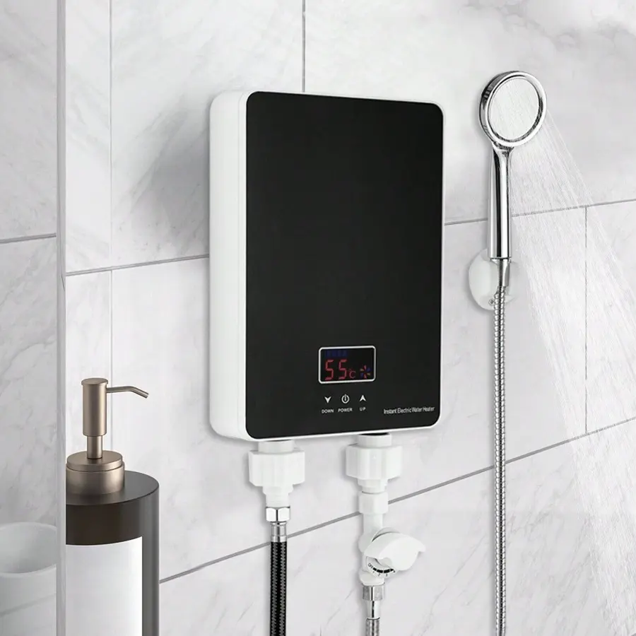 110V Electric Hot Tankless Water Heater Shower Instant Heater Bathroom Kitchen