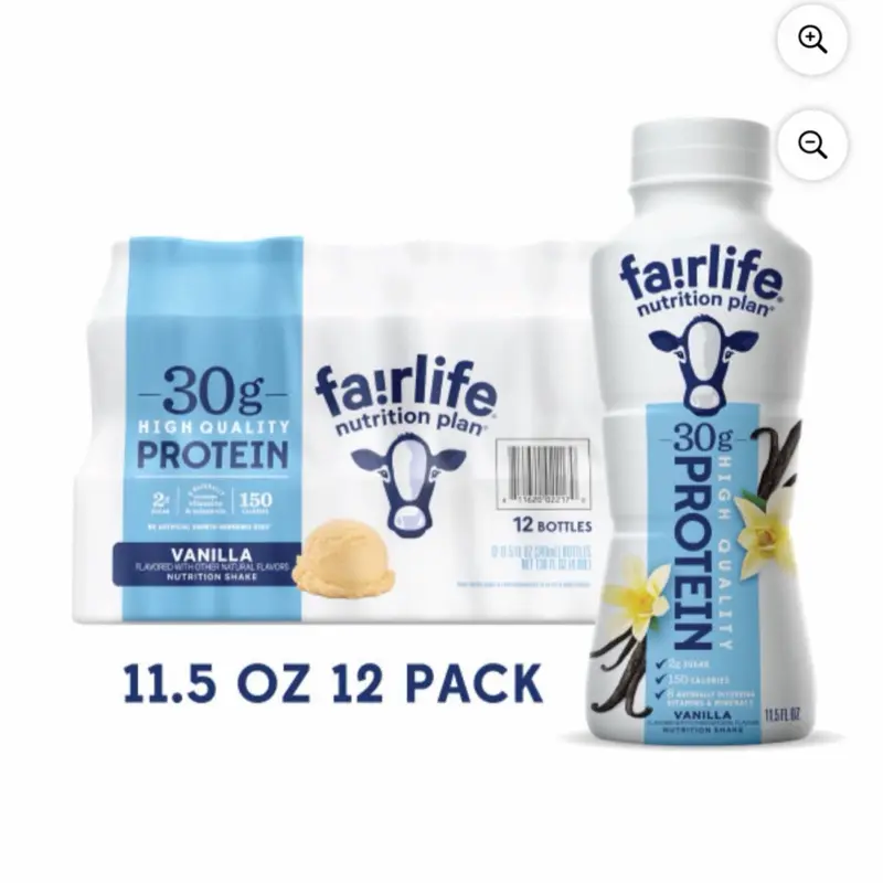 Fairlife Nutrition Plan 30g Protein Shake, Vanilla, 11.5 fl. oz., 12 pk.