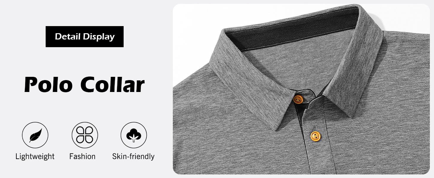 AUSELILY Menswear Men's Short-Sleeve Casual Color-Block Collar Polo Henley Shirt, Men's Casual Clothes, Shortsleeve,clothes for back to school,first day of school outfits