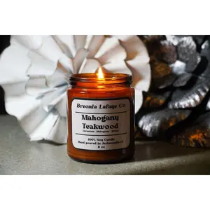 Mahogany Teakwood Soy Candle