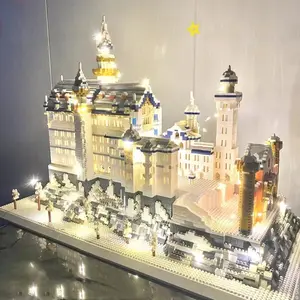 3286 granules, Creative Landscape Building Blocks: Swan Lake Snow Scene, Enhances hands-on skills, ABS material, mixed-color building blocks for assembling furniture and decorations, Diy Model Kit