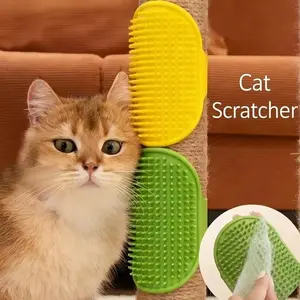 Cat Grooming & Scratching Kit - Adjustable Soft-Bristle Massager, Colorful Cat Comb, Corner Scratcher & Chin Cleaner, Durable Multi-Function Pet Supplies
