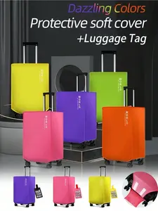 2-Piece Luggage Protection Set with Tag, Durable Non-Woven Material, Anti-Scratch Dustproof, Ideal for 20-30 Inch Suitcases, Easy Airport Identification