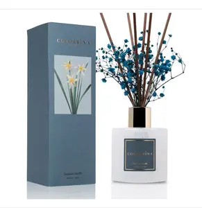 Reed Diffuser - Cashmere Vanilla 6.7 fl oz Reed Diffuser for Bedroom Bathroom Home Décor