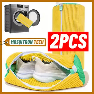 2pcs Reusable Laundry Shoe Washing Bag, Durable Zipper Shoes Removable Washing Bags, Shoe Storage Bag, Laundry Tools & Accessories for Home Laundry Room, Laundry Room Organiser, Laundry Products