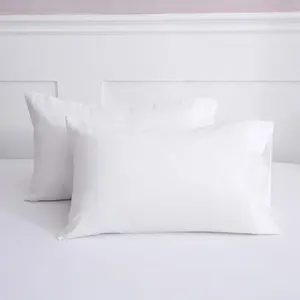 Pillow Cases , 2 Pack White Microfiber Pillow Case with 2000 Thread Count, Breathable and Super Soft Pillowcase  Size