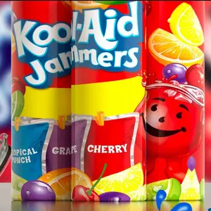 Kool Aid Jammers 20oz Tumbler - Colorful Beverage in a Glass Bottle with Fruit Flavor Options - Drinkware Water Bottles