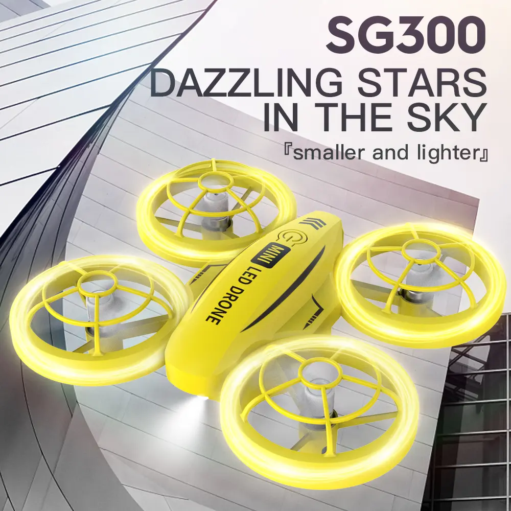 SG300 Cool Light Show Aerial Drone Boy Toy with Safety Cage Mini Drone Micro Drone