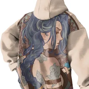 Arcane Jinx Chinese Style Side Portrait Art All Over Print Streetwear Casual Hoodie