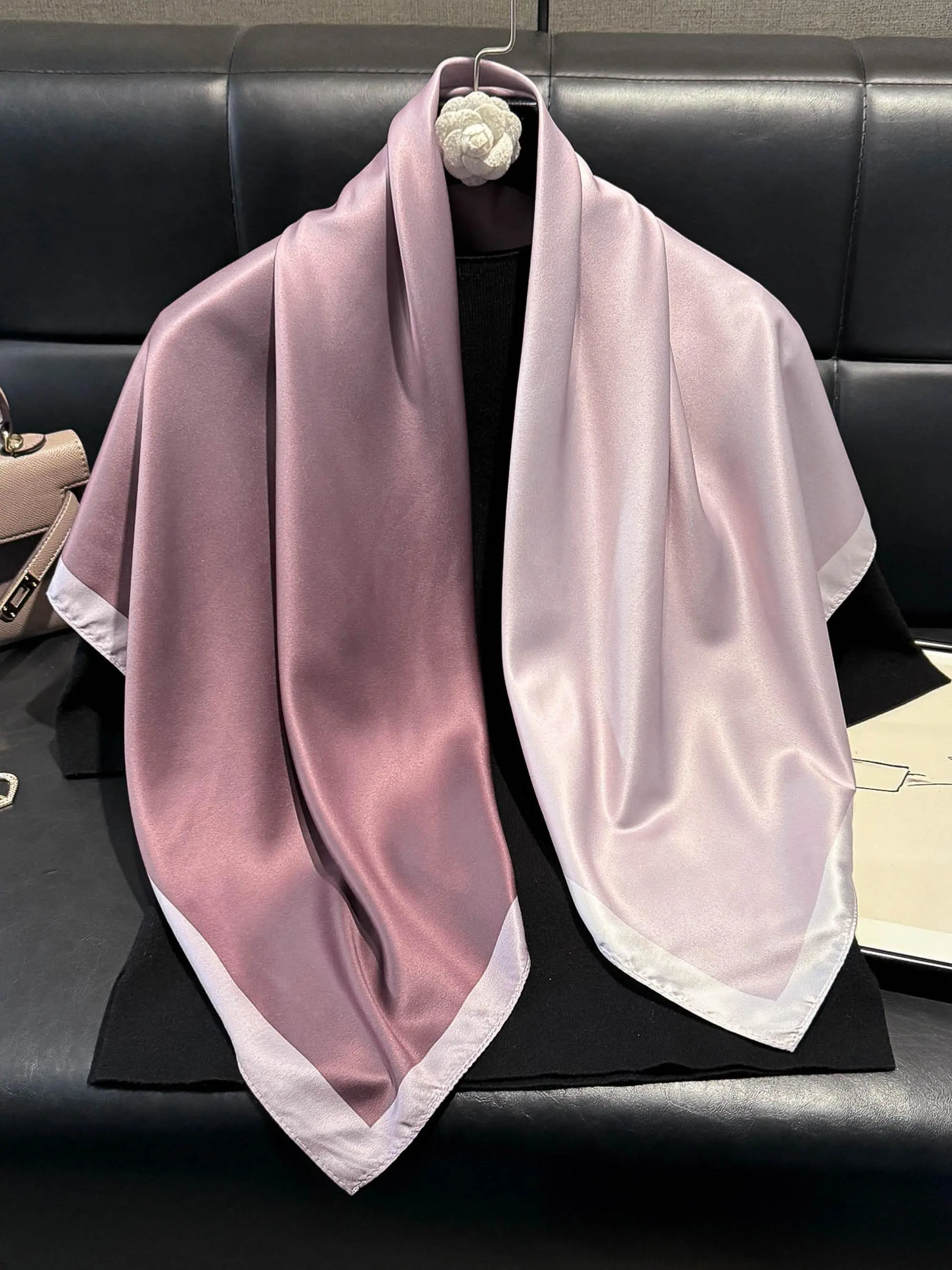 Ombre Colorblock Shawl, Soft Lightweight Head Scarf for Women & Men, Fashion Accessories for Daily Wear, Trendy All-match, Chic & Exquisite Scarf for Birthday Gift