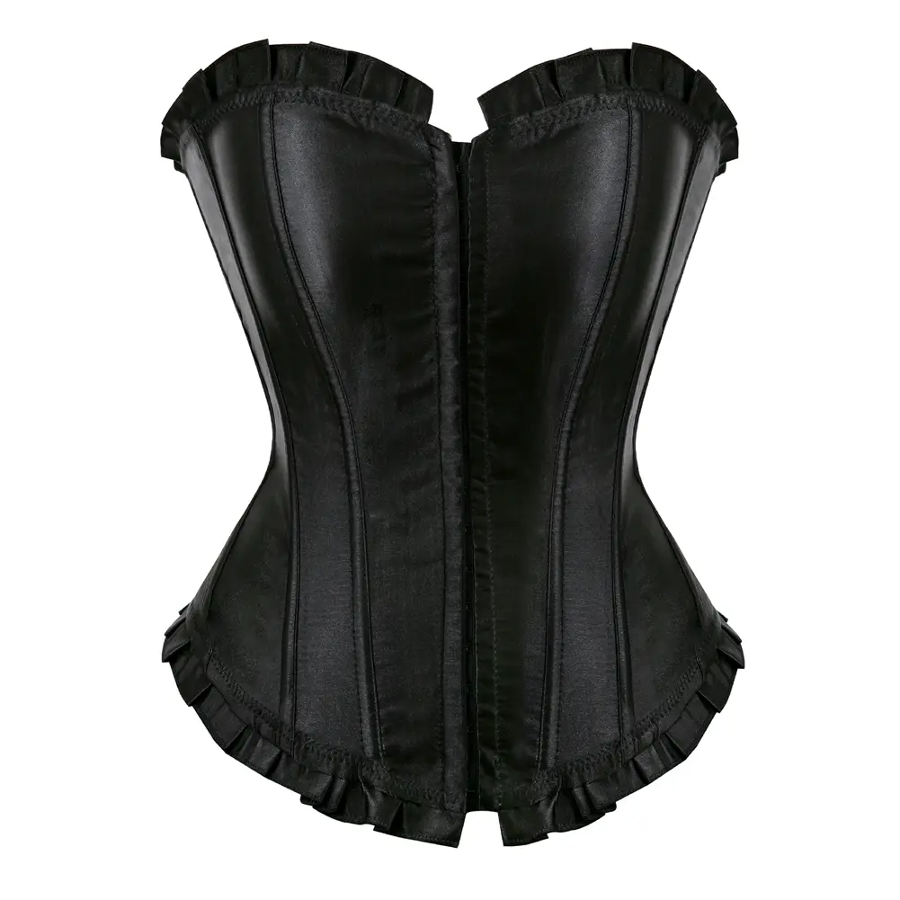 Women's Boned Brocade Corset Bustier Top - Halter Neck, Cropped, Vintage, Elegant, Floral Lace-Up, Plus Size, Hook Closure, Fashion - Witch, Party, Renaissance Fair Costumes - Blue, Black, Red, White