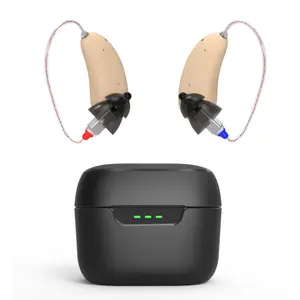 SCHBIT Upgraded 16-Channel Digital Hearing Aids for Mild to Moderate Hearing Loss, 45dB Gain, AI Noise Reduction, 3 Sound Modes, 2.5g Ultra-Light Comfort Fit, Durable Metal Receiver, 120+ Hours Battery with Charging Case