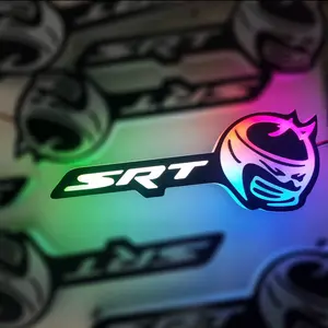 Halo Lit Letter - Stainless Steel Dodge SRT Scat Bee LED Grille Emblem RGB Flow-Series Frosted Lens App & Remote Dual Control 120+ Effects