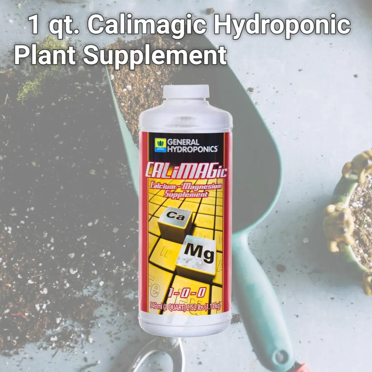 212 MAIN Calimagic Plant Supplement, 1 Qt, General Hydroponics 7005379, NPK Ratio Fertilizer for Plant Growth Support