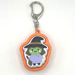 Halloween Witch Fidget Clicker Keychain- Autumn, Fall, Portable Sensory Toy for Focus & Anxiety, Trick or Treat
