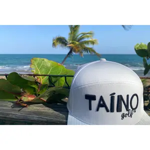 Taino Golf Hat White w/ Black