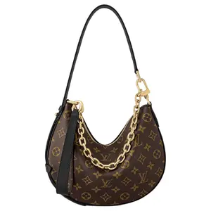 Louis Vuitton Cookie BB Chain-Print Leather Crossbody Bag for Women in Black and Brown