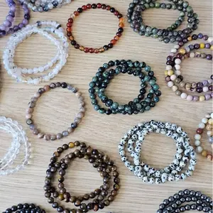 6mm Crystal Bracelets - Stretchy Bracelets for Stacking - Elegant and Versatile Beaded Crystal Jewelry for Everyday Wear