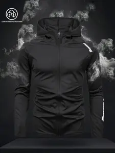 Unisex Summer Hooded Jacket, Ultra-Thin Breathable Quick-Dry Windproof Sports Coat, Outdoor Night Running Cycling Fishing Sun Protection Shirt