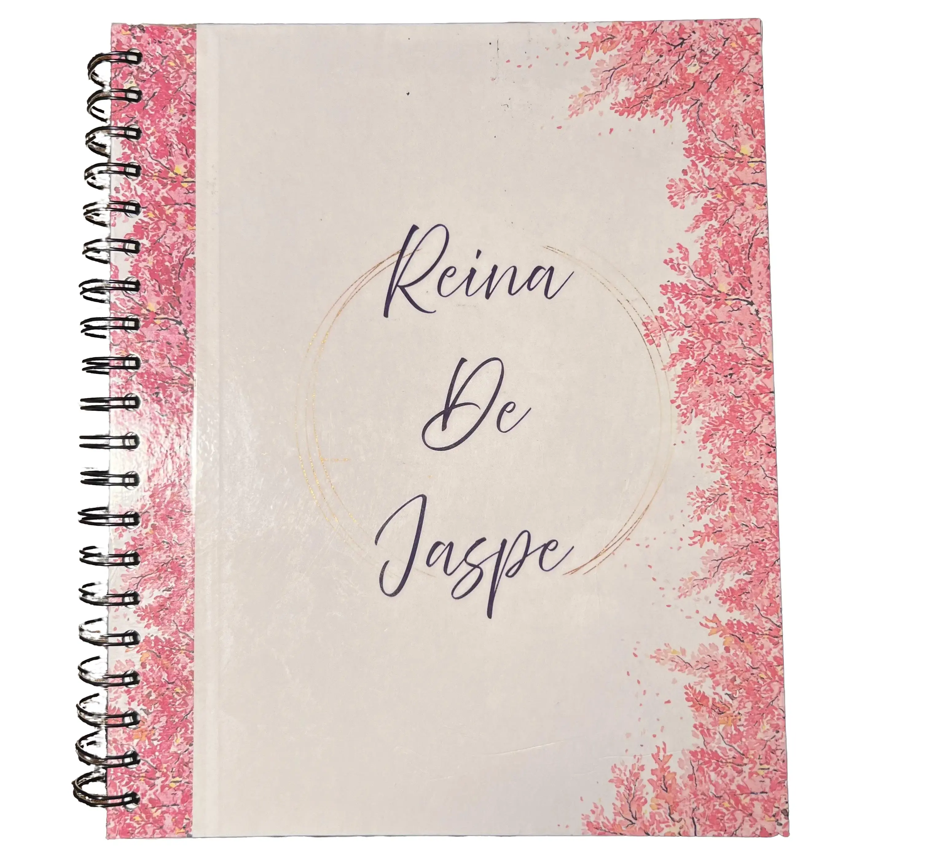 Blossom Dreams: Personalized Large-Format Notebook with Pink Floral Cover