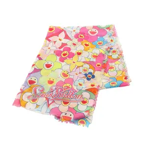 Pre-owned Louis Vuitton Cotton Small Leather Goods LV × TM Cosmic Blossom Scarf