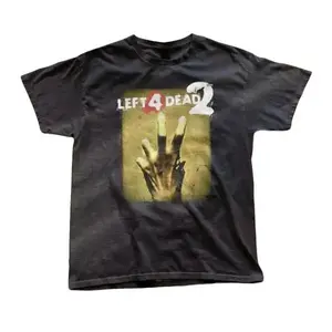 Left 4 Dead 2 T-Shirt Vintage Grunge Graphic Opium Y2K Tapout Amity Affliction Unisex Y2K Shirt Gift For Men Women Casual Round Neck Cotton Fabric