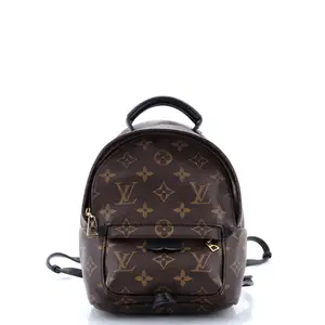 Pre-owned Louis Vuitton Canvas Coated Backpacks Palm Springs Backpack Monogram Canvas Mini by Rebag