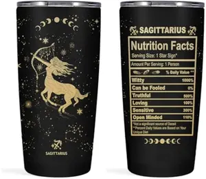 Sagittarius Gifts for Women, Zodiac Cup, 20 OZ Astrology Tumbler, Witchy Gothic Gifts, Stainless Steel Insulated Constellation Cup