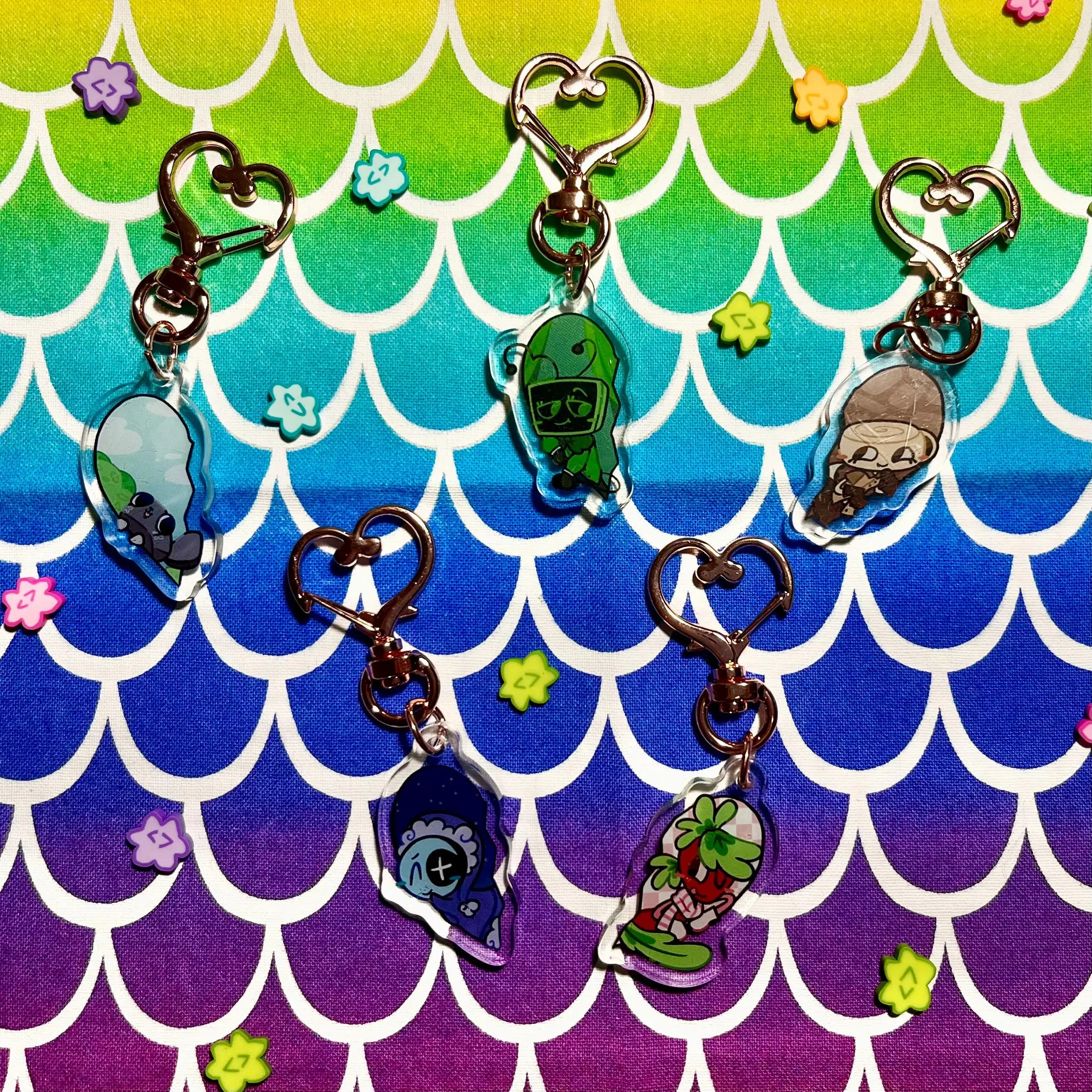 Dandy’s World Double Sided Acrylic Keychains/Necklaces, Dandy’s World Keychain, Roblox Dandy’s World Charm, robox dandy keychain