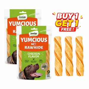 BUY 1 GET 1 FREE! 4.5-5” Chicken Chews (Total 18 Sticks)All-Natural Supports Dental Health Rolls,High Protein Strips,Long-Lasting CollyStick,Loaded with Nutrients Dog Treats, Low Odor Bites, Lab-Tested, Hand-Inspected, No Unhealthy Chemicals, for Big Dogs