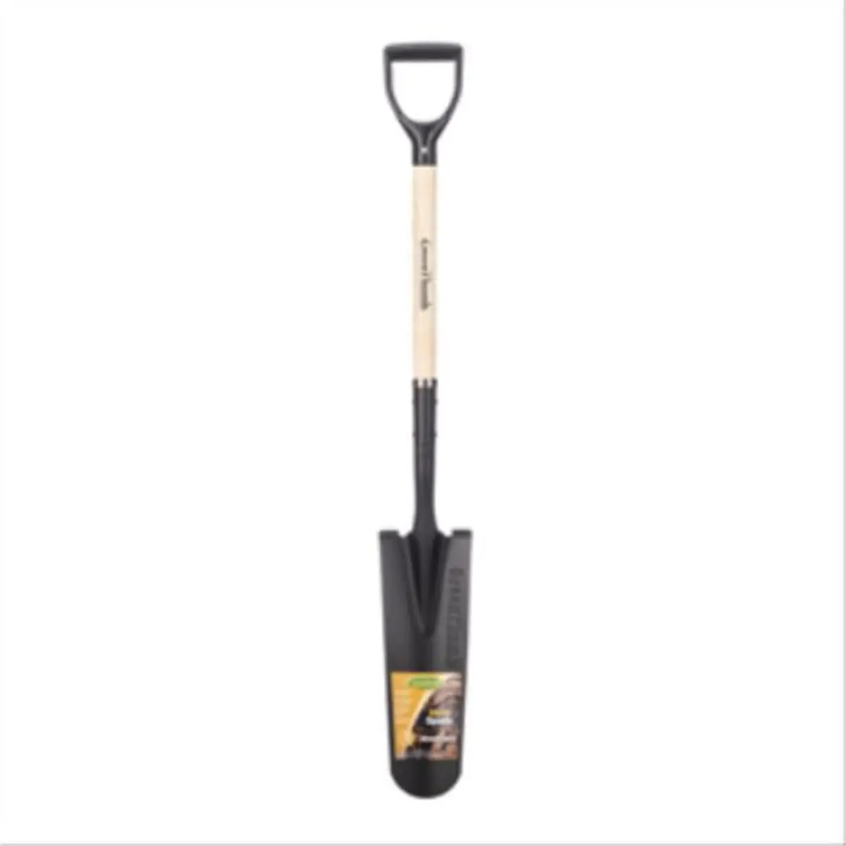 D-Handle Wood Single Garden Spade, Efficient Drain Digging Tool for Green Thumb Gardeners, Single Spade