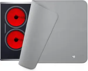 Fireproof Stove Top Covers, Heat Resistant Glass Stove Top Mat 2129.5 inch for Electric Stove, Countertop Protector Mat for Air Fryer, Blender, Coffee Maker,  and Easy to Clean, Gray