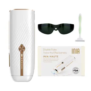 INIA HAUTE Double-Pulse IPL Laser Hair Removal Device, FDA Cleared, 2-Year Warranty, Perfect Gift Season Pick