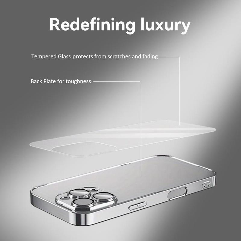 Famous Trend C-C-Carhartt Phone Case For iPhone 17 16 15 14 13 12 Pro Max Plus Electroplated Metal Bumper Case Slim Tempered Glass Back Shockproof Anti-Scratch Luxury Case Fashion Durable Stylish