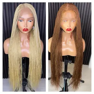 Micro twist 40 inches fullace knot less braided wig