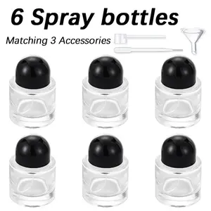 Portable Perfume Bottle Set, 6 Counts Spray Bottle with 1 Dropper & 1 Funnel & 1 Subpackage  Tool, Travel Cosmetic Bottle for Women & Girls, Makeup