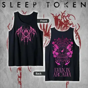 Even In Arcadia Sleep Token Tank Top, Band Graphic Sleeveless Tee, Alternative Metal Concert Shirt, Unisex Tank Everyday
