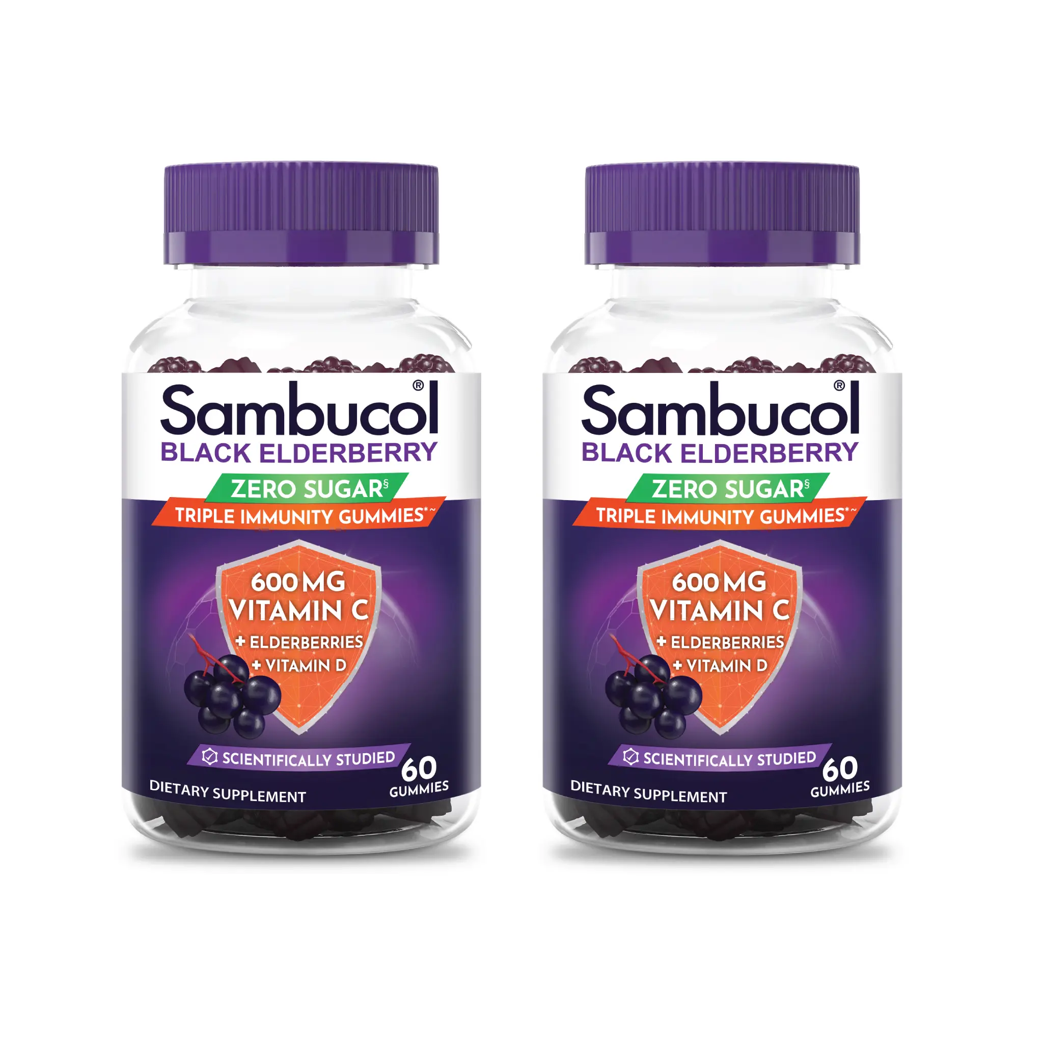 Black Elderberry Zero Sugar Triple Immunity 60ct x 2 Black Elderberry Zero Sugar Triple Immunity 60ct x 2