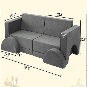 GARVEE 8-Piece Modular Play Couch Set for Toddlers, Versatile Sofa for Playroom and Nursery, Removable Covers, Soft Sponge Foam & Flannel, Perfect for Playing and Sleeping in Style! GARVEE 8-Piece Modular Play Couch Set for Toddlers, Versatile Sofa for Playroom and Nursery, Removable Covers, Soft Sponge Foam & Flannel, Perfect for Playing and Sleeping in Style!