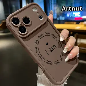 Case for  iPhone 17 Pro Max 16 Plus 15 14 13 12 11 XR Air E Self Affirmation Circle Patterned Soft TPU Full Camera lens Protection Rugged Phone Cover for Girl