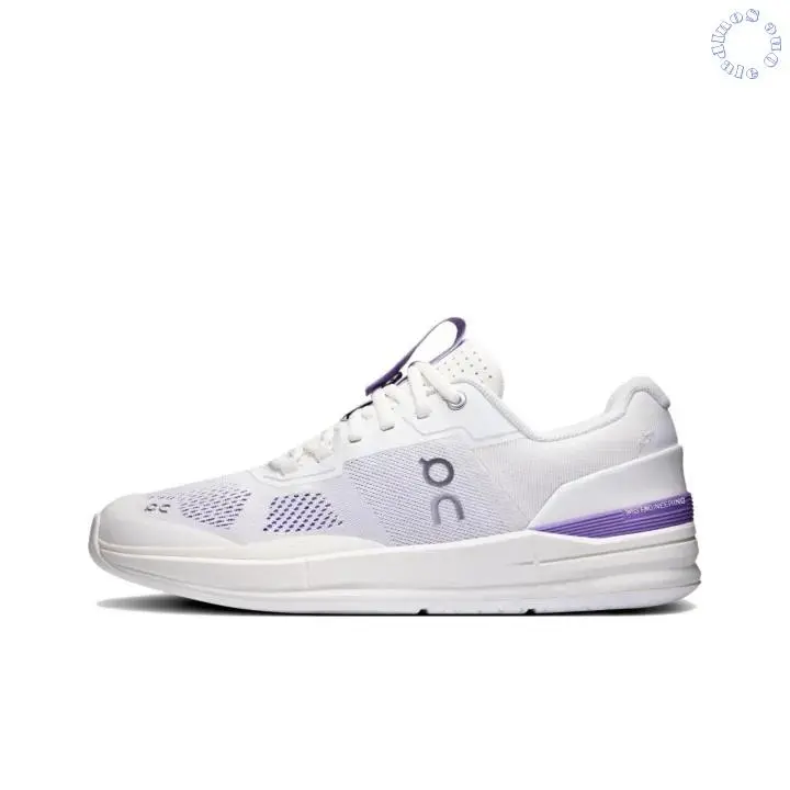 White with Lavender Accent Unisex Low-cut Tennis Sneakers, Street Style, Summer Vibe, Stable Support, Cushioned Sole, Breathable Mesh, Multiple Sizes