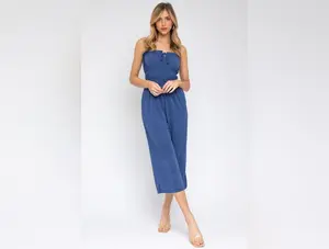 Sleeveless Drawstring Cropped Jumpsuit
